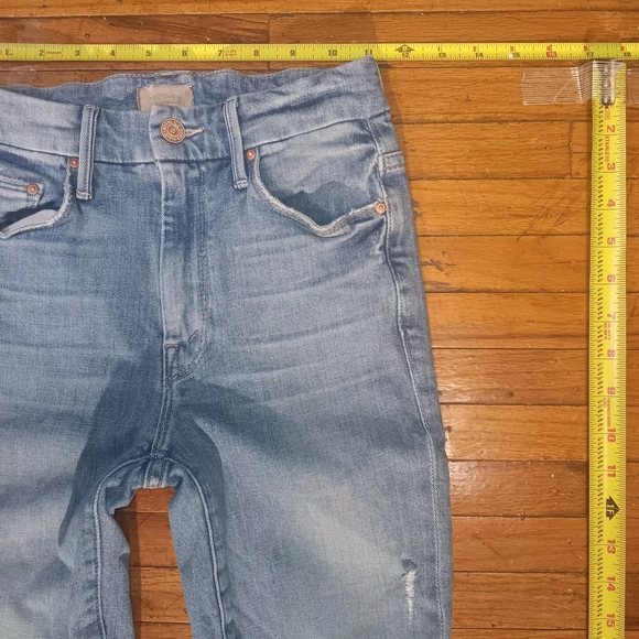 MOTHER Light Blue Straight Leg Jeans - Picture 5 of 7